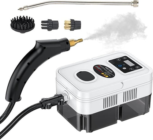 1800W Handheld Steam Cleaner for Sofa Window Kitchen with 6 Levels Adjustable and 1200ml Large Capacity Portable Handle Touch Screen 4pcs Accessories 105 High Temperature (US Plug)