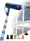 VEVOR Water Fed Pole Kit 30FT Solar Panel Cleaning Pole with Extendable Handle 180° Rotatable Brush Head &amp 65.6FT Hose Household &amp Outdoor Window Cleaner Tool for Caravan Solar Panel Deck