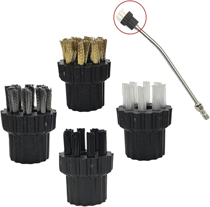 Carpet Cleaning Machine Accessories M8 for Steam Mop Brush Head for Steam Mop Brass Brush Head Steel Brush Head Household Supplies Cleaning Vacuum Parts Accessory(M8 Stainless Steel)