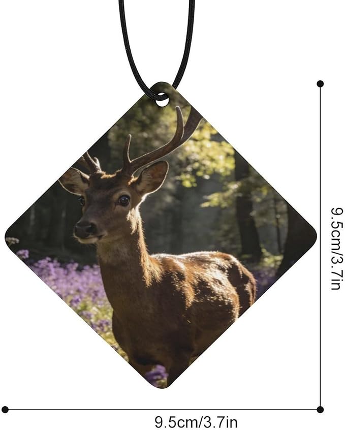 5PCS Car Air Freshener Hanging Personalized Double Sided Stag Flowers Car Fresheners Long Lasting New Cars Scents Cute Automotive Freshies for Closets Drawers (tea)