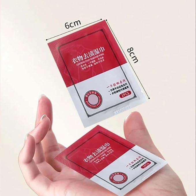 5/10PCS Stain Removal Wet Wipes Clothes Stain Removal Wipes Individual Wrapped Cleaning Wipes Emergency Stain Rescue Stain Remover For Cleaning Clothes Shoes (10PCS)