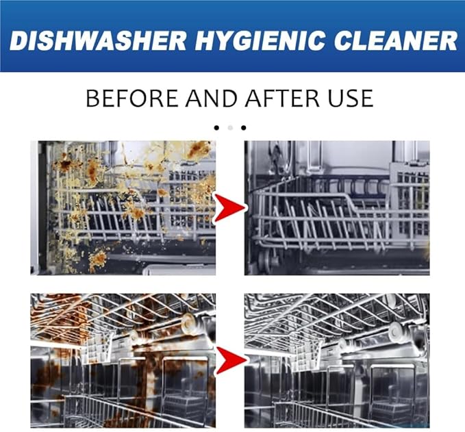 1pcs——3pcs100ml Dishwasher Cleaner &amp Descaler - Lemon Scent Removes Limescale &amp Grease Safe for Dishes Eco-Friendly Formula Compatible with Jakehoe(3pcs)