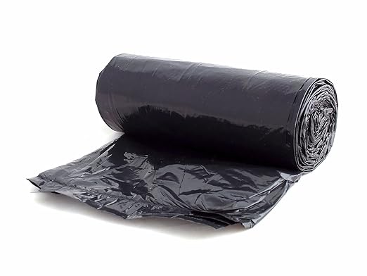 Aluf Plastics T-Tough Roll Pack Low Density Repro Blend Star Seal Coreless Rolls Bag 55-60 Gallon Capacity 58 Length x 38 Width XXH Strength Black (Pack of 100)