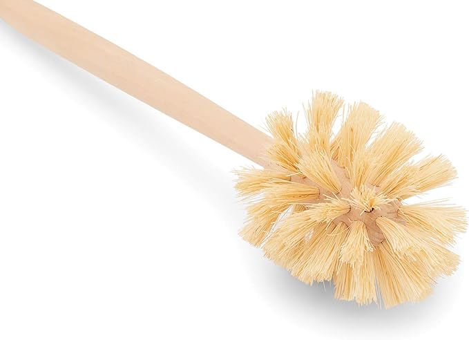 Natural Horsehair Fiber Kitchen Brush - 10 Dish and Glass Cleaner for Effective Scrubbing(12.5 Horsehair Bottle Brush)
