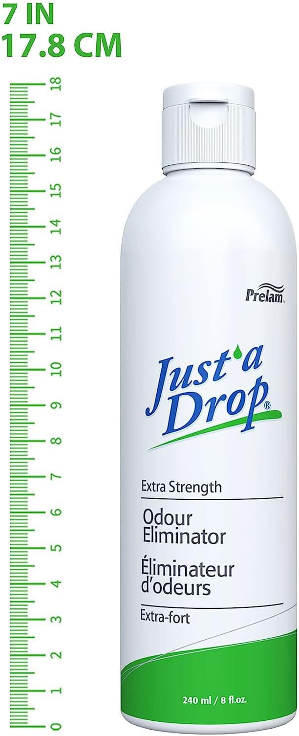 Prelam Just a Drop Odor Eliminator - Before You Go Toilet Freshener - Deodorizer Odor Eliminator - Toilet Drop Ins - Extra Strength - 8 oz