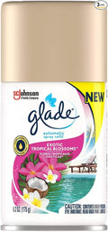 Glade Automatic Spray Air Freshener Refill | Exotic Tropical Blossoms Scent | Limited Edition - 6.2 Ounce Each (Pack of 3)