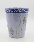 Cosmos Gifts Corp Fine Ceramic Hand Painted Tropical Ocean Fish Starfish Design Wastebasket 9-1/2 H