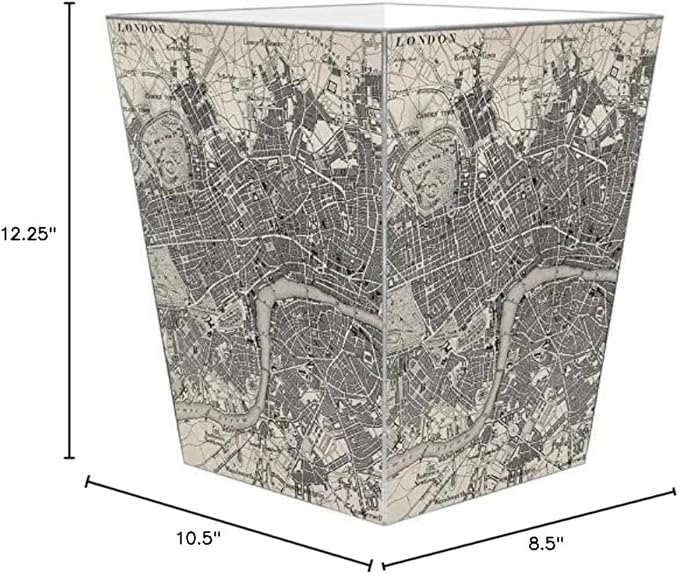 WB1574 - Antique London Map Wastepaper Basket