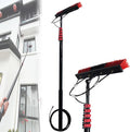 36ft Solar Panel Window Cleaner Extendable Outdoor Window Cleaner Cleaning Brush &amp Pole Kit Water Fed Pole Brush for Conservatory Roof Glass Solar Panel(Size:36FT)