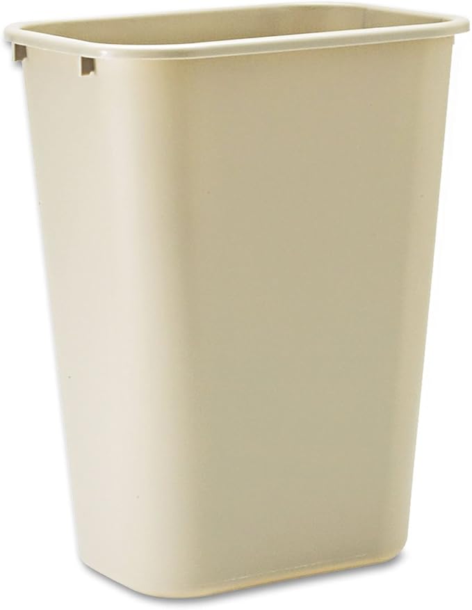 Rubbermaid RCP295700BG RCP295700BG-Deskside Plastic Wastebasket 1 Beige