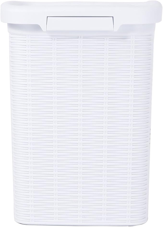 Stefanplast Elegance Bathroom Dustbin White 20.5 x 20.5 x 28 cm