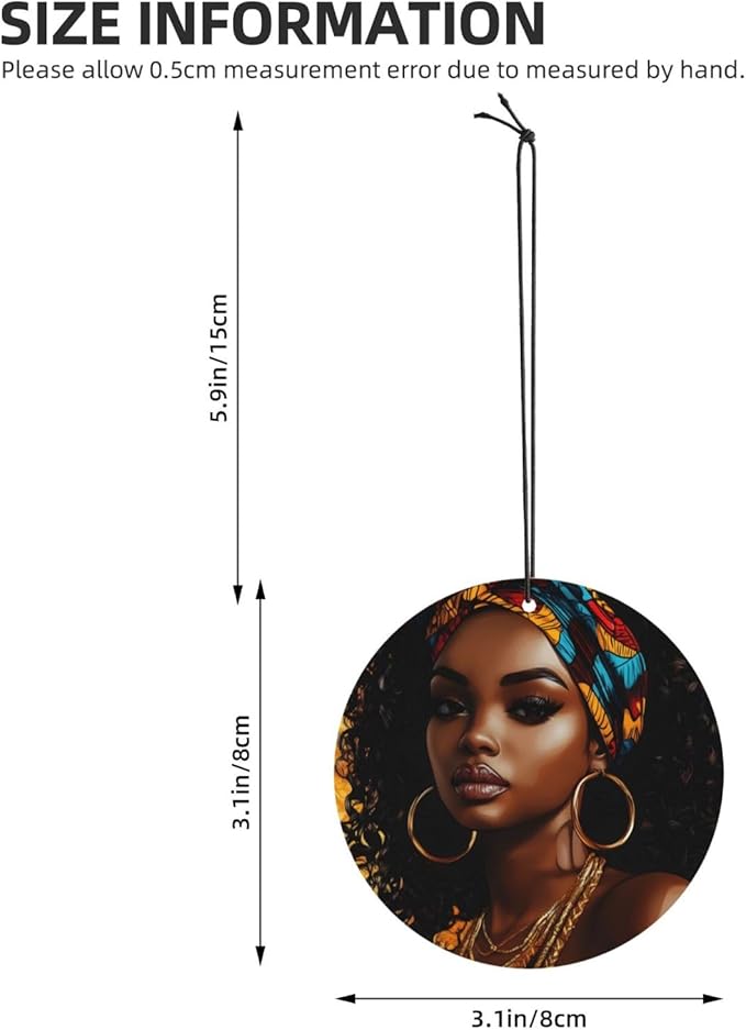 100 PCS Hanging Car Air Freshener Double Sided Black Women Automotive Interior Decor African Woman Car Accessories for Women Men Lavender Scented