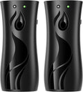 Automatic Air Freshener Spray Dispenser 2-Pack Wall Mounted or FreestandingMultiple Time SettingsCommercial and Home Use in Bathrooms Offices Living Rooms and Commercial Places (Black 1121)