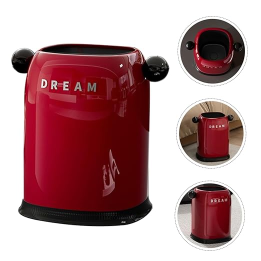 STOBOK Open Top Garbage Container Plastic Trash Can Double Walled Wastebasket with Removable Liner Bin for Bedroom Bathroom Kitchen