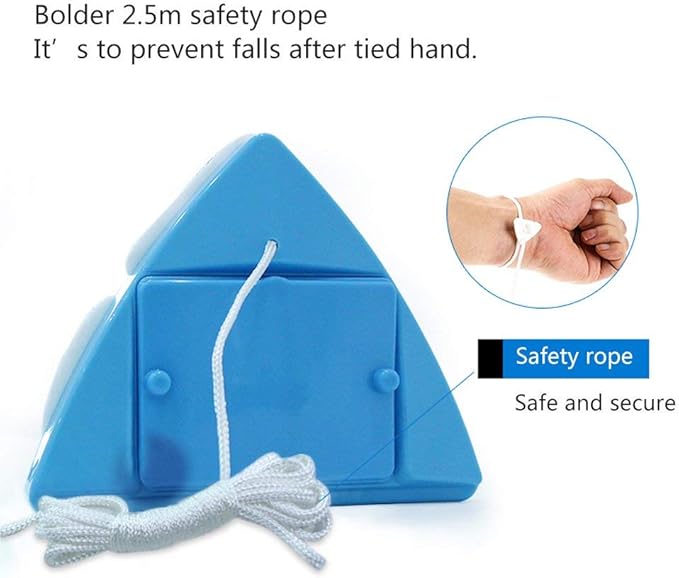 Double-sided Window Cleaner Glass Wiper Magnetic Cleaning Tools 5-Gears Adjustable Magnetic Glider Washing Brush Tools for High-Rise Double Car Glazed Windows Thickness 0.3-1.2 (Blue)