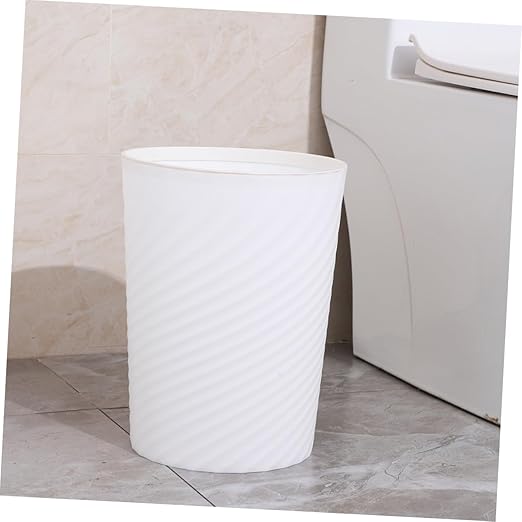 Uonlytech Large Capacity Lidless Trash Can White Garbage Bin for Office Living Bathroom Kitchen Sturdy Wastebasket Without Lid Easy to Use Home Waste Container