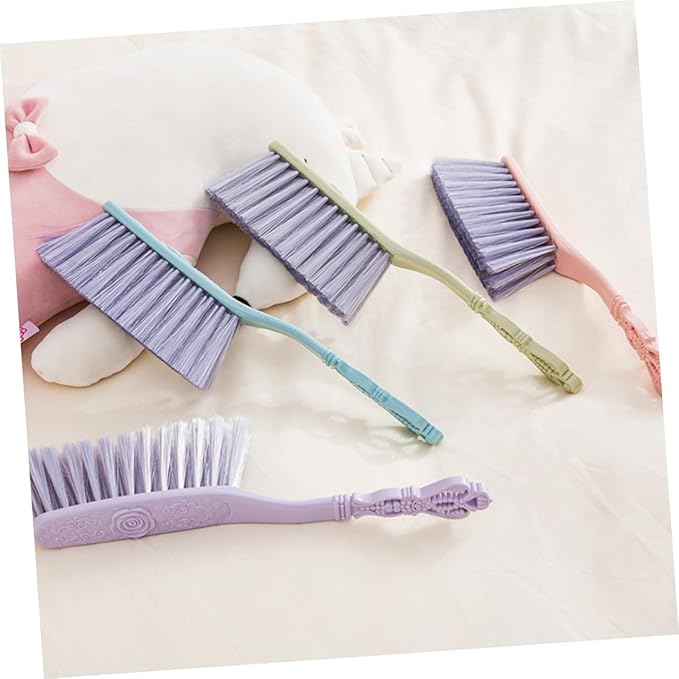 6pcs Household Cleaning Brushes with Hollow Handle Thickened Sofa and Bed Dusting Tools Multi-Color Pack for Furniture and Upholstery Cleaning