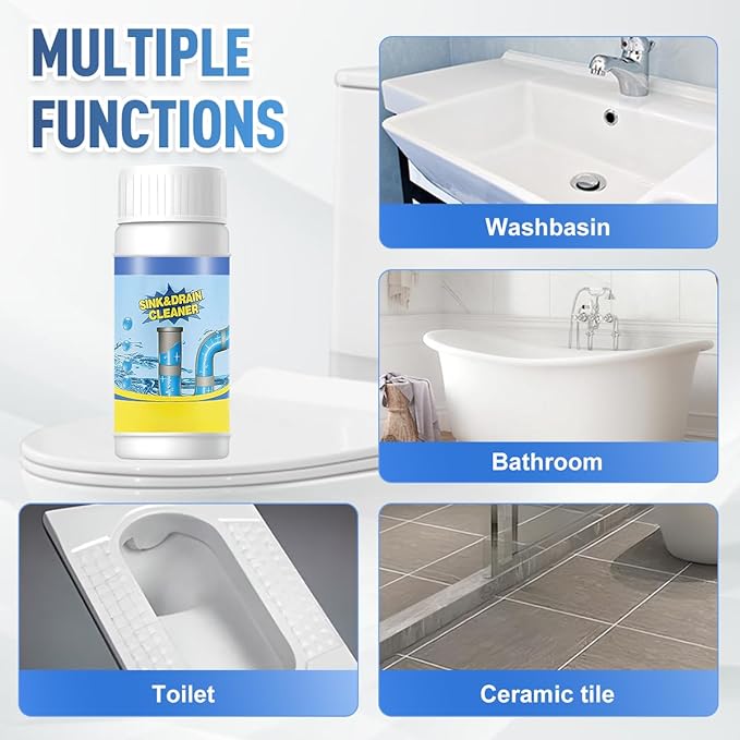 Sink &amp Drain Cleaner Powder Powerful Sink Cleaner Powder for Bathroom &amp Kitchen Dredging (3 PCS)