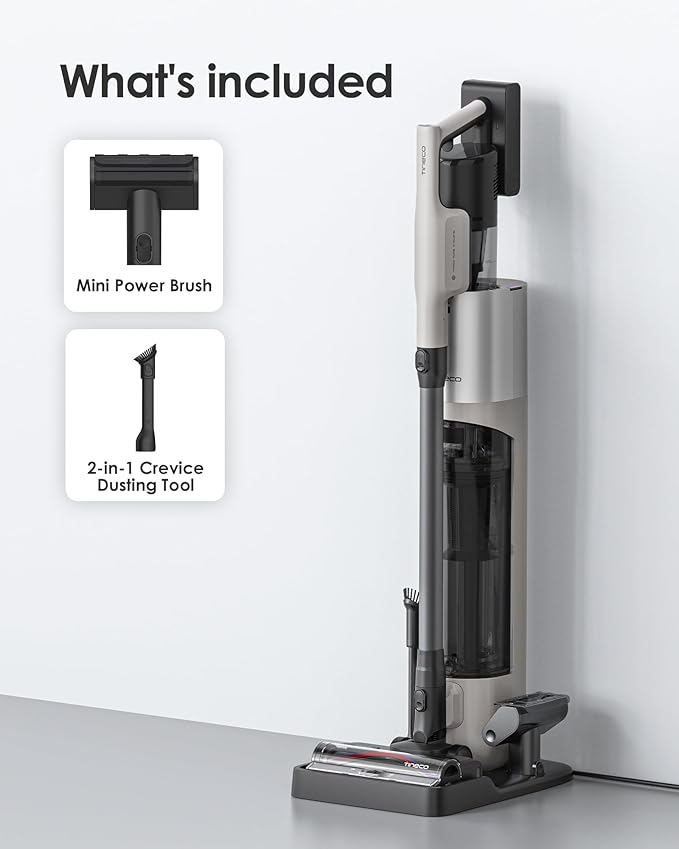 Tineco Pure ONE Station 5 Pro Cordless Vacuum Automatic Dust Collection Full-Path Self-Cleaning ZeroTangle Brush Up to 100 Minutes Runtime Stick Vacuum Cleaner for Pet Hair Carpet &amp Hard Flo