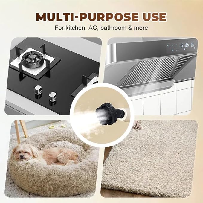 Portable High-Temperature Steam Cleaner Set Multi-Function Handheld Steam Cleaner with 9 Attachments for Home Use Deep Clean Clothes Stoves &amp More