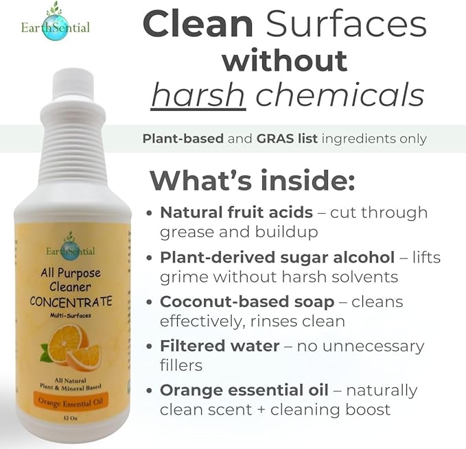 Plant-Based All-Purpose Cleaner Concentrate 32 fl oz (Makes 64 Bottles) (Orange)