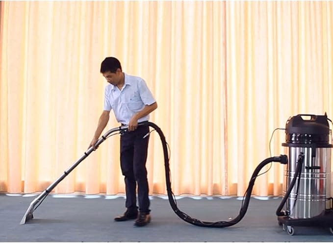 /40L/60L/15.85gal Commercial Carpet Cleaner Machine - 3in1 Wet Dry Upholstery Cleaner with Long Vacuum Head and Round Brush for Carpet Sofa Curtain
