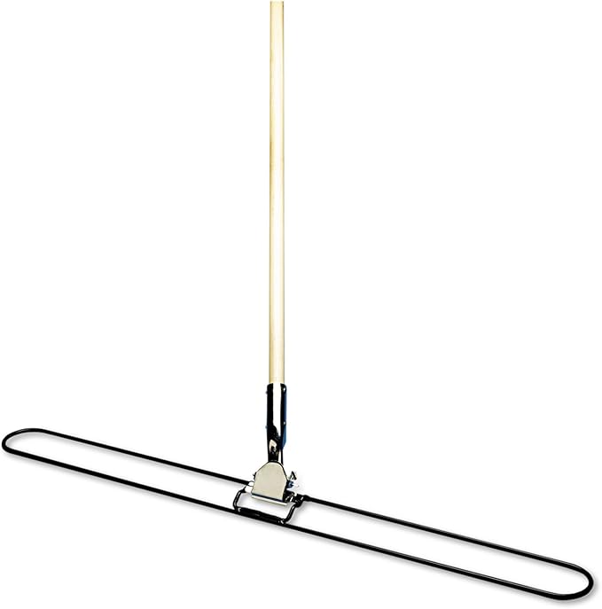 Boardwalk 1490 Clip-On Dust Mop Handle Lacquered Wood Swivel Head 1 Dia. x 60in Long