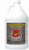Force 5 Tile and Grout Cleaner 1 Gallon Removes Tough Stains Dirt Caused By Mold Mildew Soap Scum and Hard Water Stains. (1 Gallon)