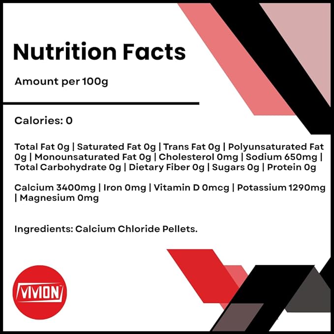 Calcium Chloride Pellets - 5 kg (11 lb) - Food Grade Anhydrous 94-97%