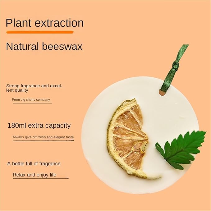 Wardrobe Aromatherapy Wax Tablet Hangable Wardrobe Shoe Cabinet LastingPlant Extracts for Home Office ﻿(6pc-Lemon)