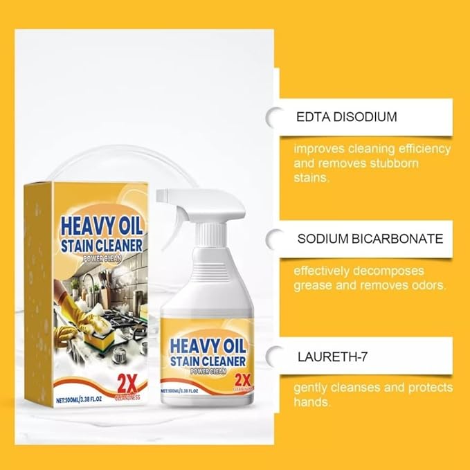 Liapu Kitchen Heavy Oil Cleaner2025 New All Purpose Kitchen Heavy Oil Cleaning Agentfor CountertopsOvensAppliances (2PCS)