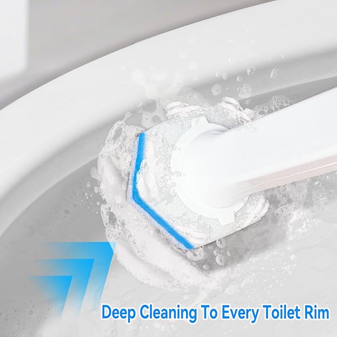 Aimery 100 Counts Blue Disposable Toilet Bowl Cleaning Wand Refills Compatible With Clorox(100Blue)