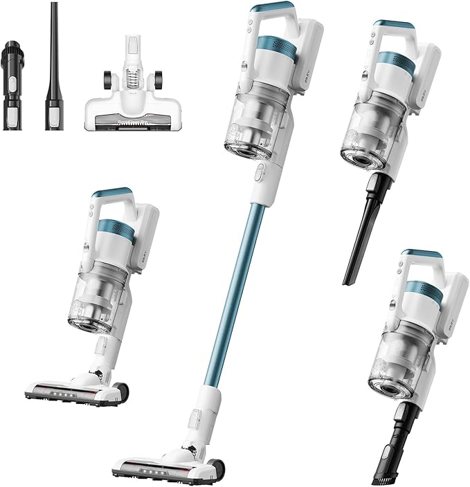 Eureka RapidClean Pro NEC280TL Cordless Stick Vacuum Cleaner – Lightweight 5.3 lbs 40-Min Runtime LED Headlights 3 Power Modes Ideal for Pet Hair Hard Floors &amp Carpets