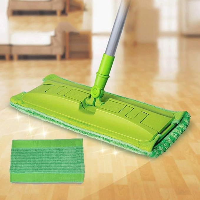 Mop  Microfiber Hardwood Floor 360 Rotation Dust Flat with Long Stainless Steel Handle