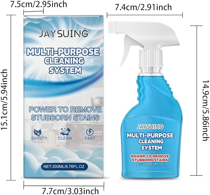 Kitchen Grease Cleaner Heavy Duty Foam Degreaser For Home - Multi-Surface Use On Plastic Tile(2PCS)