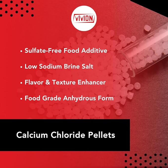 Calcium Chloride Pellets - 5 kg (11 lb) - Food Grade Anhydrous 94-97%