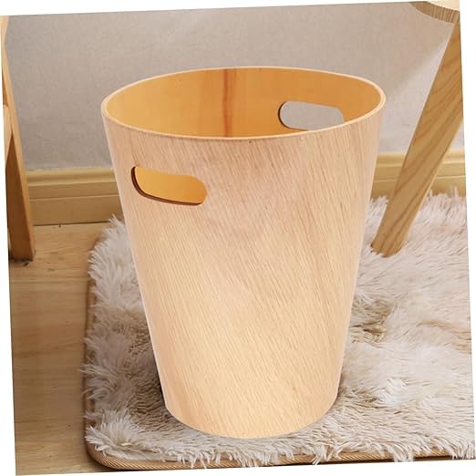 Happyyami Trash Can for Office and Home Stylish Desk Wastebasket Capacity Garbage Bin for Makeup Tables Vanities and More Easy to Clean and Design