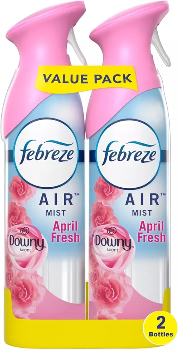 Febrezee Odor-Fighting Air Freshener Room Fresheners Air Effects Air Spray Air Freshener Mist 8.8 Ounce - 2 Count (Pack of 1) (April Fresh)