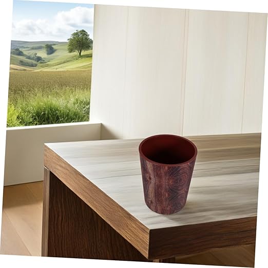 Happyyami Rustic Counter Trash Can Vintage Bathroom Kitchen Office Bedroom Waste Basket Large Capacity