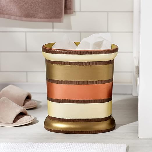 Zahari Home Decorative Trash Can for Bathroom Office &amp Bedroom - 2.1 Gallons Stylish &amp Small Trash Can for Dorms Desktop &amp Restroom - Chic Waste Basket for Compact Spaces Contempo