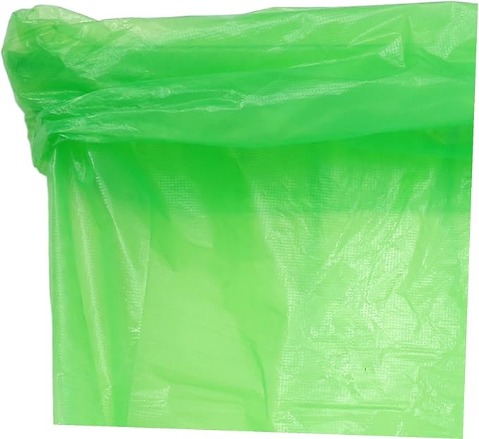 Mipcase 50pcs Thickened Plastic Trash Bags Extra Strong Tear-resistant Kitchen Garbage Liners for Bathroom Wastebasket Use Green Large Capacity Can Liners