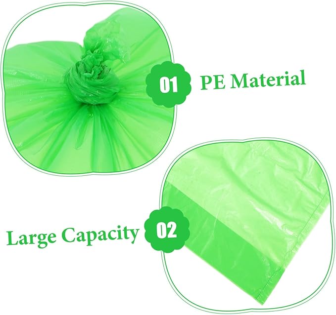 50pcs Thickened Plastic Trash Bags Large Capacity Tear-resistant Garbage Liners for Kitchen Bathroom Wastebaskets PE Material Multipurpose Wastebasket Bags
