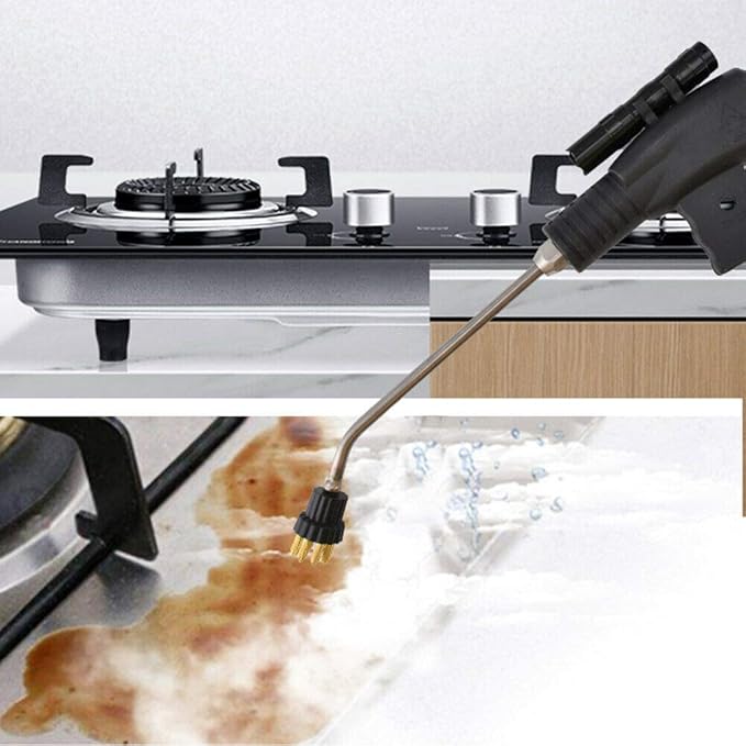Handheld Steam Cleaner Portable Steam Cleaning Machine Automatic Pumping 10 in 1 Set Multi-Function Multi-Purpose -Free Multi-Surface Cleaning for Removing Oil/Stains/2792 (Color : Black)