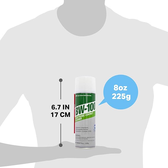 Non-Flammable Electronic Contact Cleaner Aerosol Spray- Safely Cleans Joycons Computers PCB and More - Removes dust Dirt and contaminants on Contacts - Quick Dry|8oz/225g |