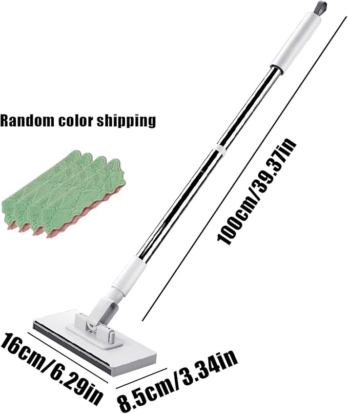 Genérico Dust Mop – Cleaning Tool with 360 Degree Rotating Head | Flat Floor Mop with 2 Reusable Pads for Tile and Laminate Floors in Home Bedroom Kitchen
