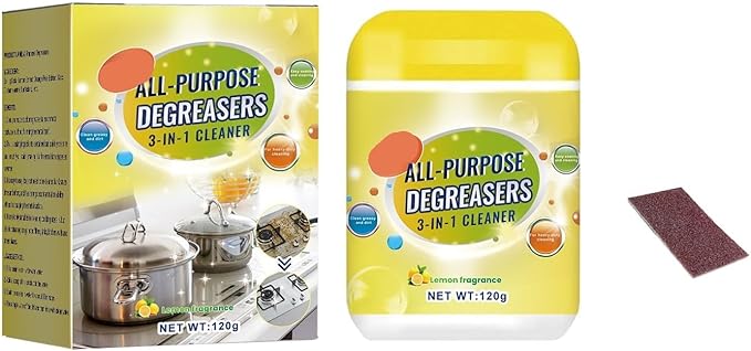 Multi-Purpose Degreaser Soaking Powder - Heavy-Duty Kitchen Cleaner For Sinks Cookware Grease &amp Stains(3PCS)