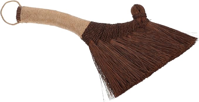 Dust Brush Desk Dust Mop Natural Broom Handmade Vietnamese Straw Gentle Furniture Easy to Clean Portable
