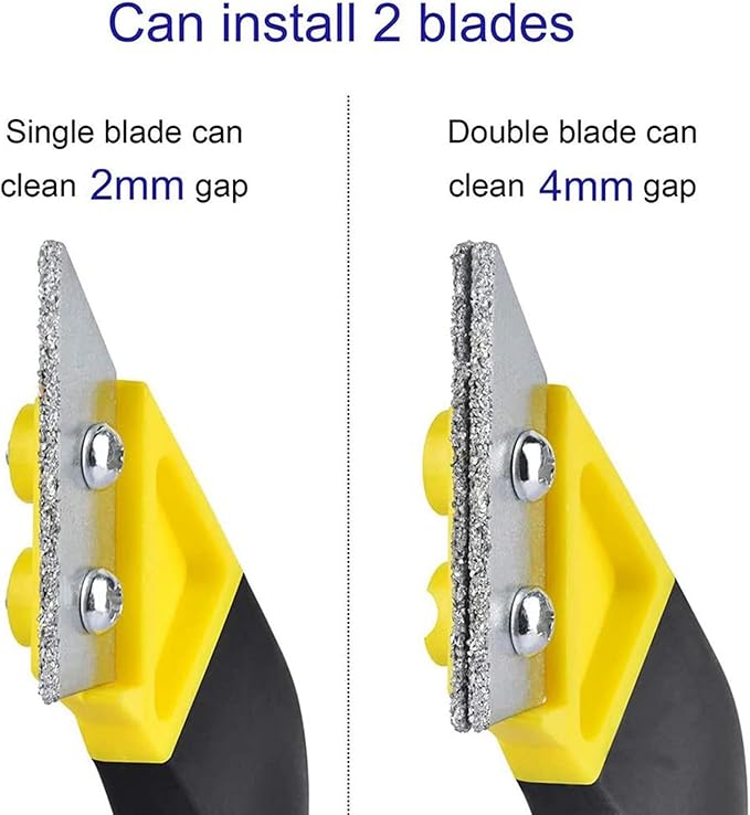 Caulking Tool Kit Angled Grout Saw Double Ended Ball Tiling Tool for Tile Joint Cleaning Filling