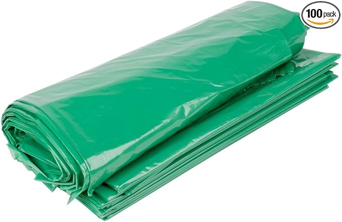 Recycled 1.25 Mil 40 X 46 Low Density Trash Can Liner/Bag - 100/Case 45 Gallon