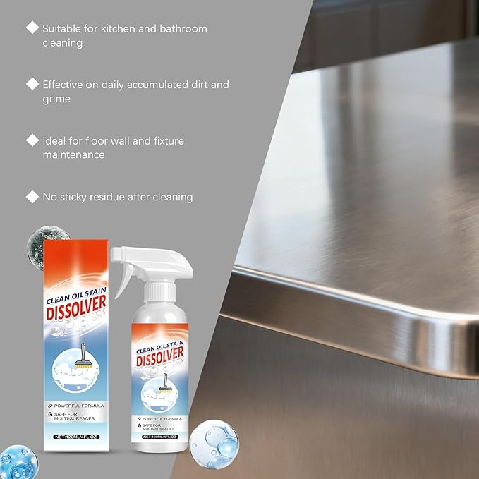 Easy Use Household Cleaning Spray 120ml Dirt Dissolving Stain Remover For Home Multi Surfaces(1pcs)